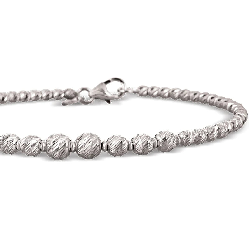 Graduated Beads, WG Beaded Bangle Bracelet