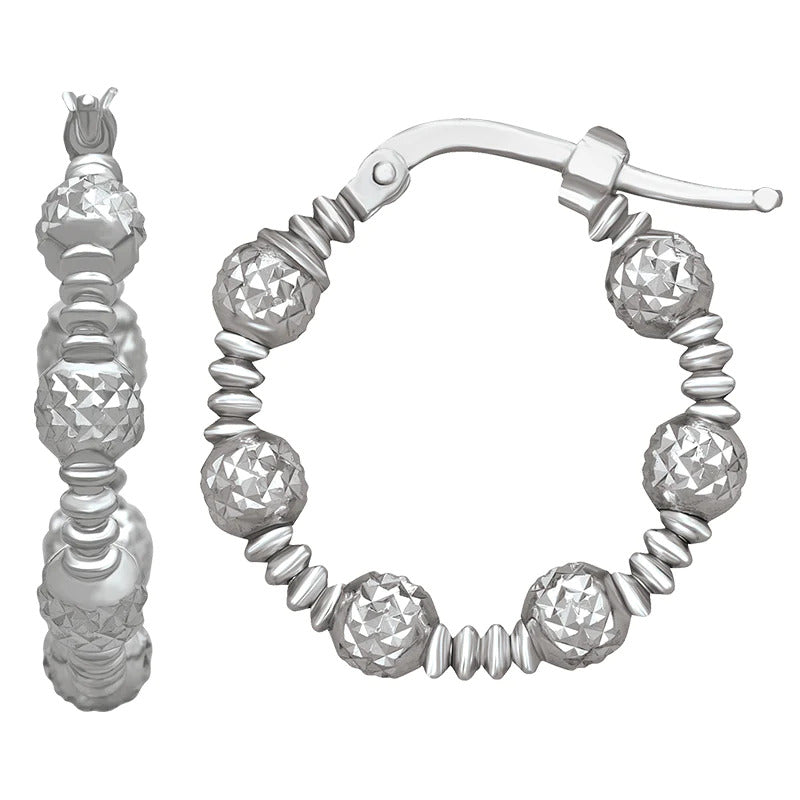 Alternate WG Beaded Hoop Earrings - Large