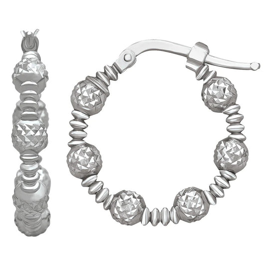 Alternate WG Beaded Hoop Earrings - Large