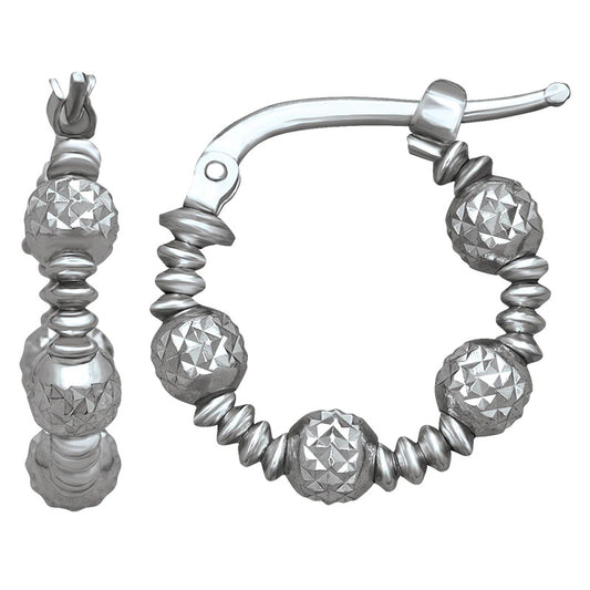 Alternate WG Beaded Hoop Earrings - Small