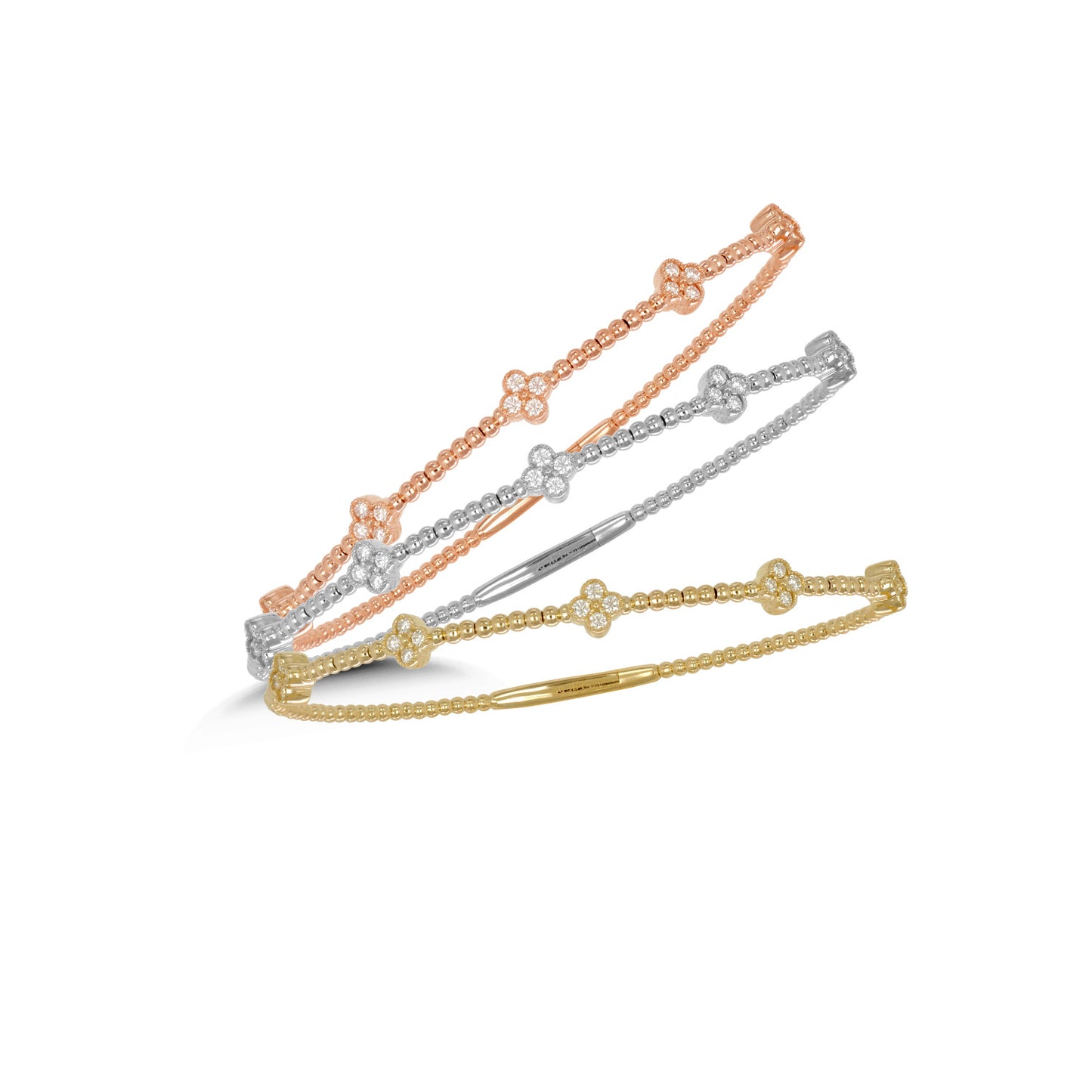 Diamond Clover Flex Bangle