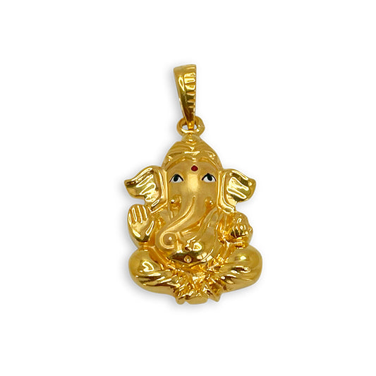 Gold Ganesh Pendant - 22kt YG